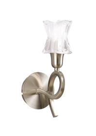 M8613/S/1  Alaska GU10 SN Switched Wall Lamp 1 Light